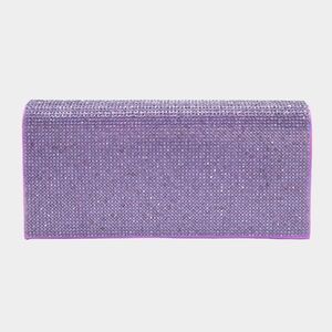 Tanzanite Purple Clutch Rhinestone Crystal Purse Bling Evening Crossbody Bag